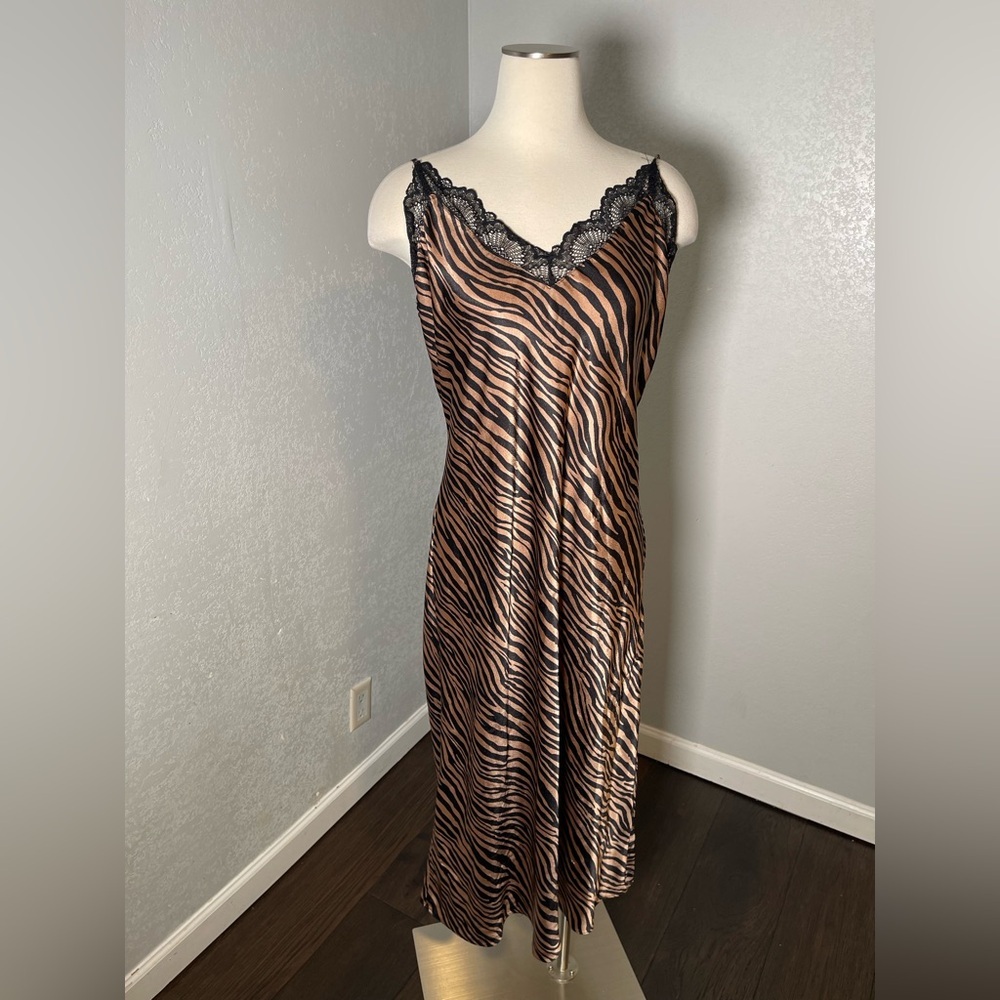 INC International Concepts Animal Print Lace Chemise
